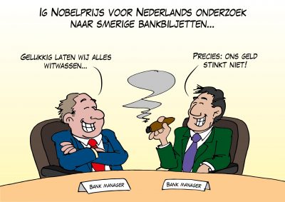 Ig Nobelprijs voor Nederlands onderzoek naar smerige bankbiljetten