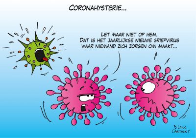 Coronahysterie Corona, coronavirus, coronacrisis, COVID-19