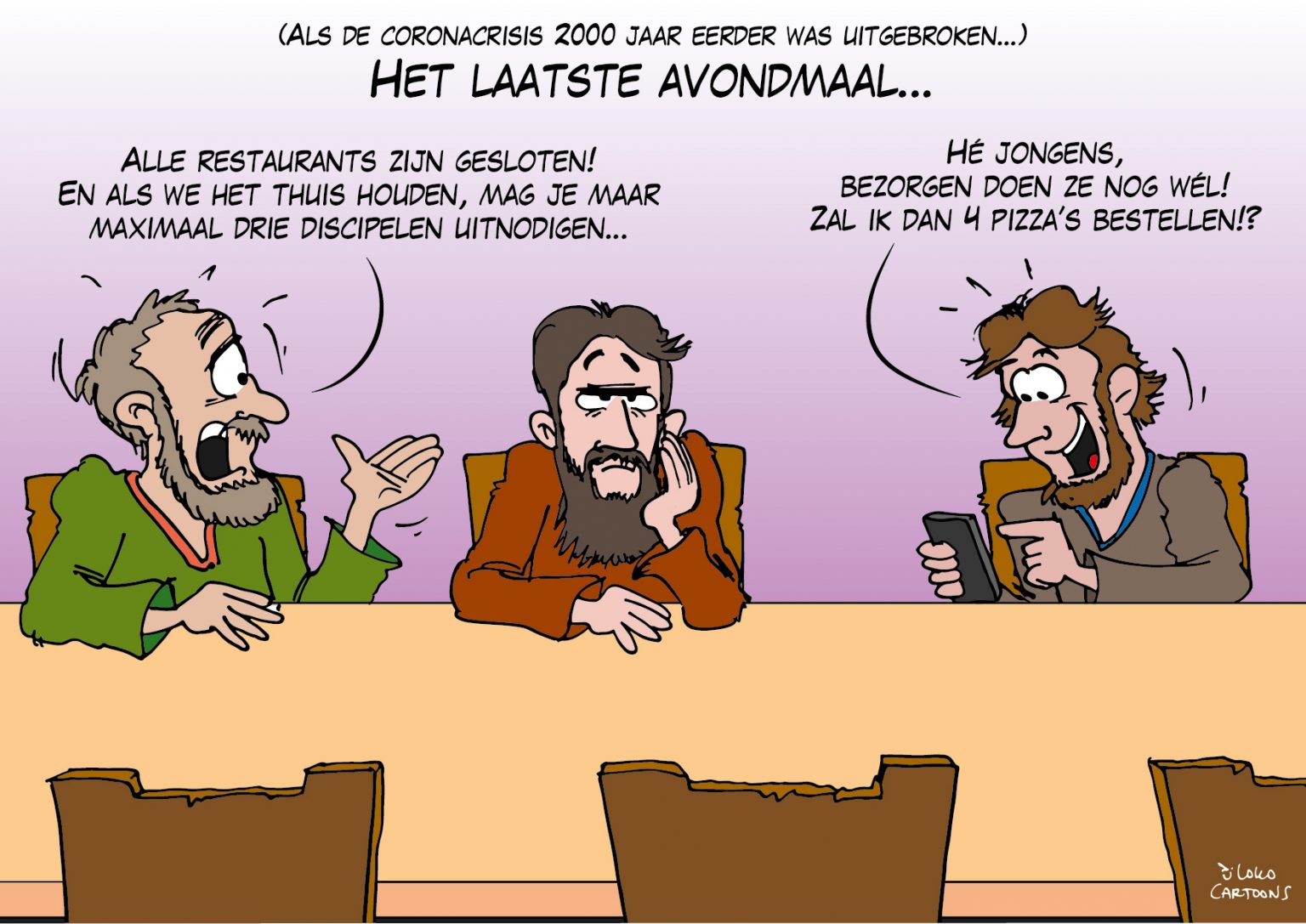 Het laatste avondmaal... Loko Cartoons