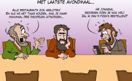 Het laatste avondmaal Corona, coronavirus, coronacrisis, COVID-19