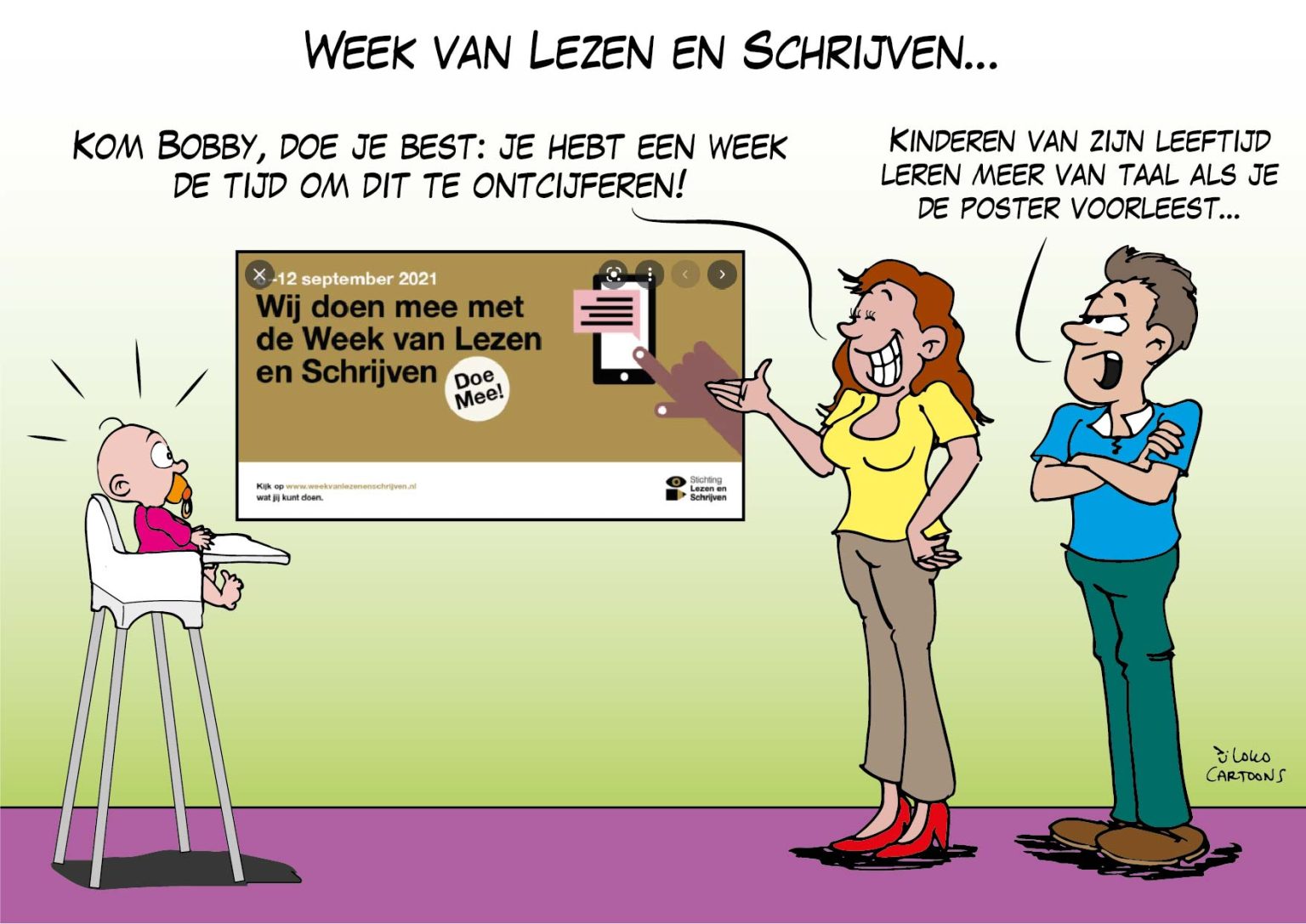 Week van Lezen en Schrijven... - Loko Cartoons