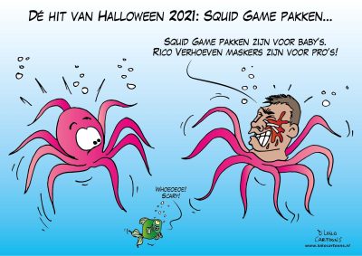 Dé hit van Halloween 2021: Squid Game pakken Rico Verhoeven kickboksen
