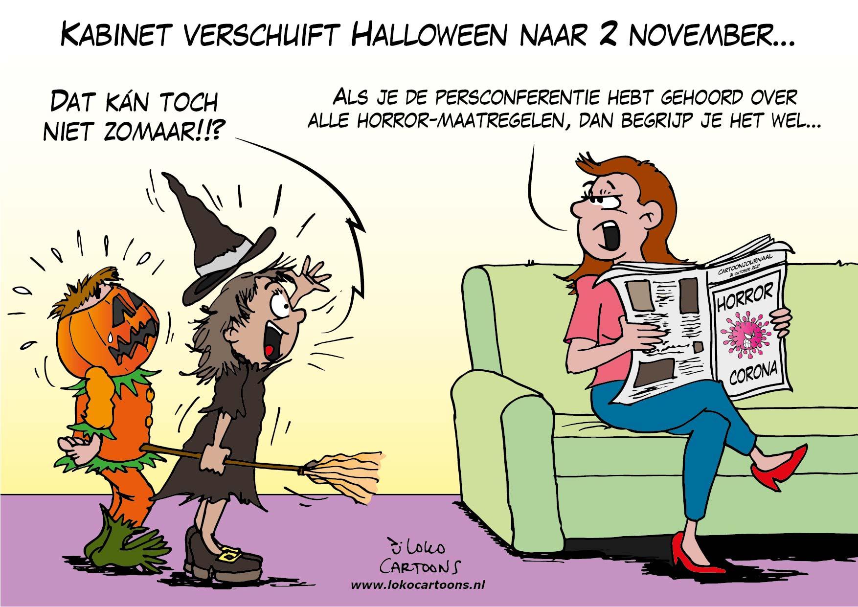 Kabinet verschuift Halloween naar 2 november…