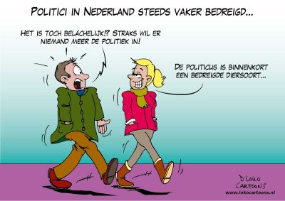 Politici in Nederland steeds vaker bedreigd