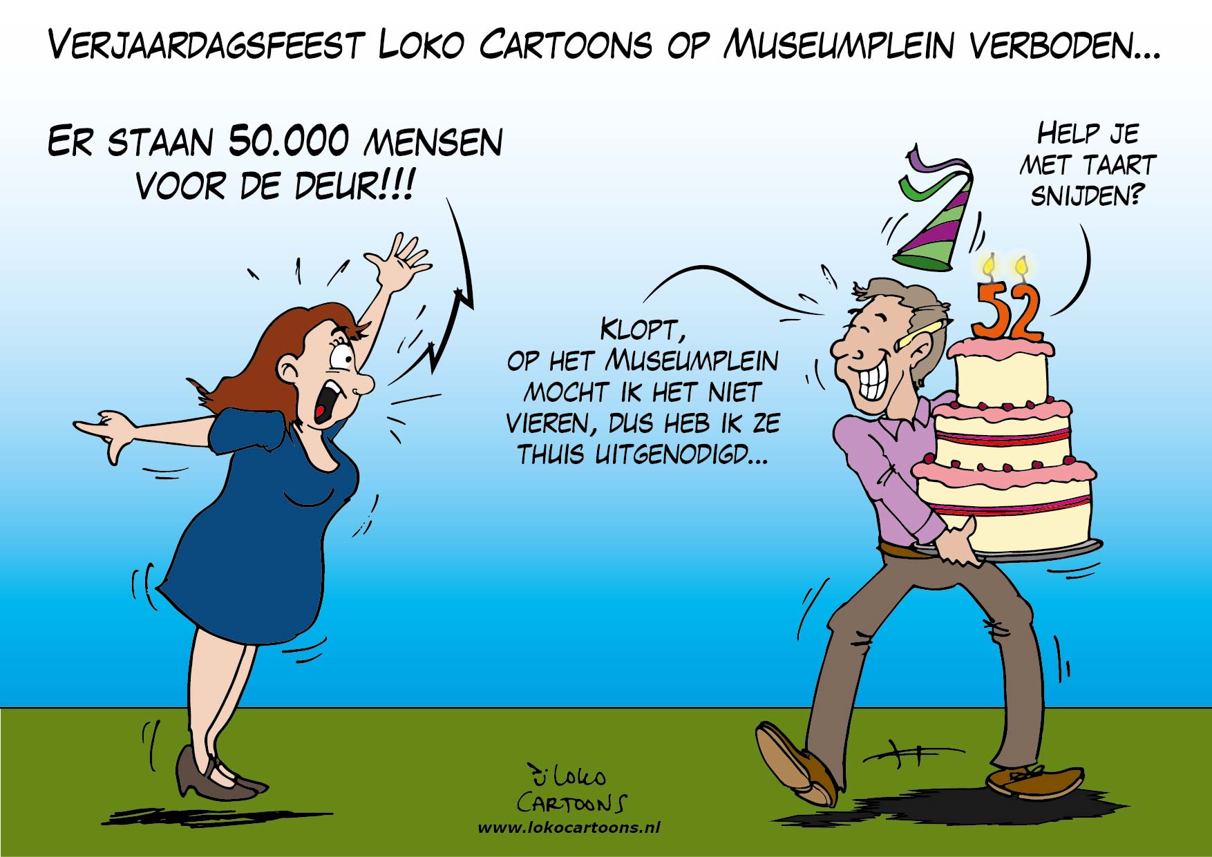 Verjaardagsfeest Loko Cartoons op Museumplein verboden…