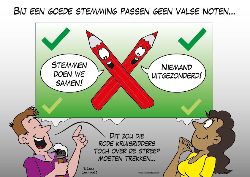 Bij een goede stemming passen geen valse noten…