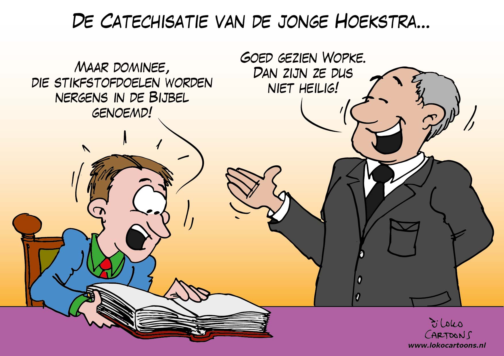 De catechisatie van de jonge Hoekstra…