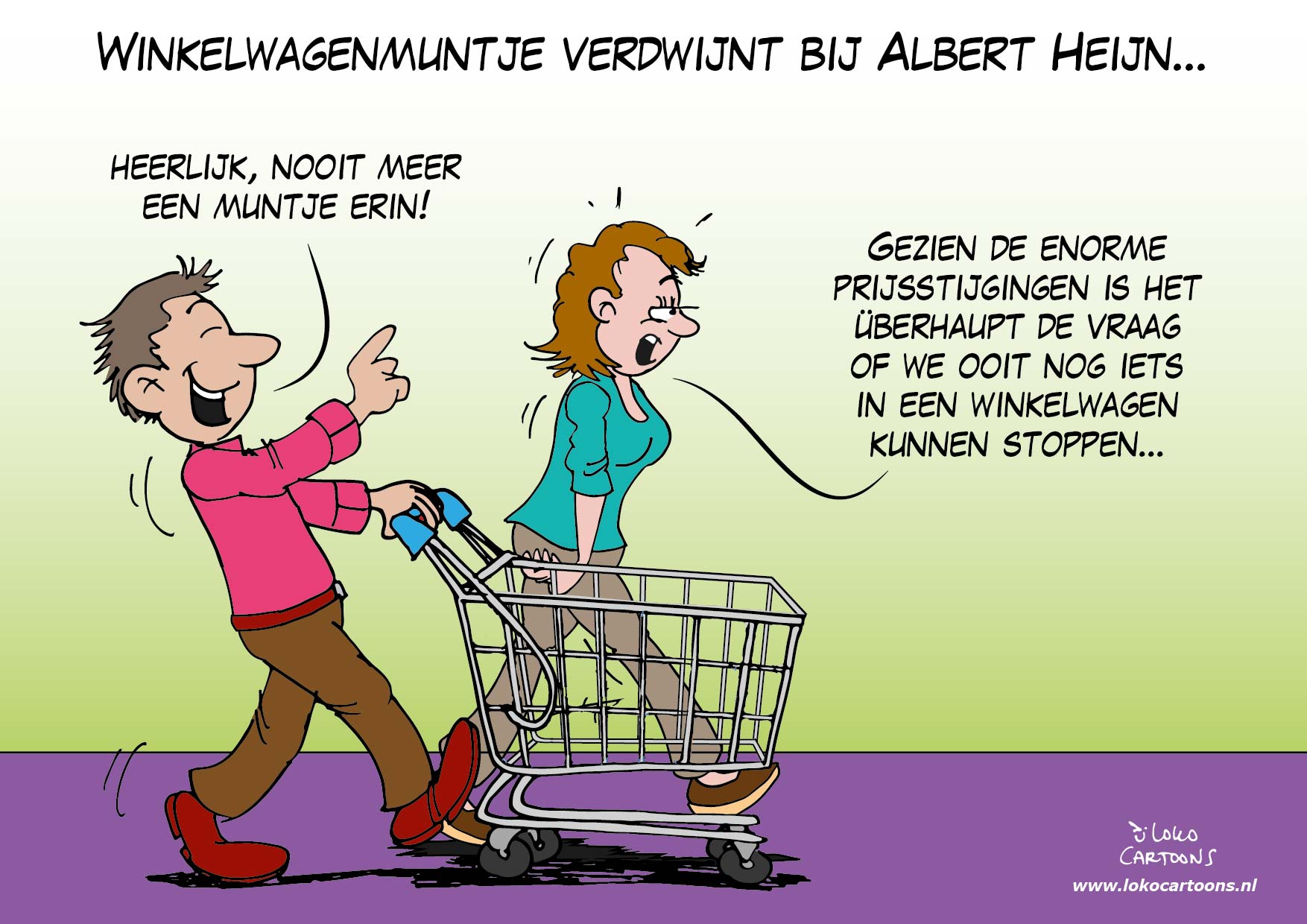 Winkelwagenmuntje verdwijnt bij Albert Heijn…
