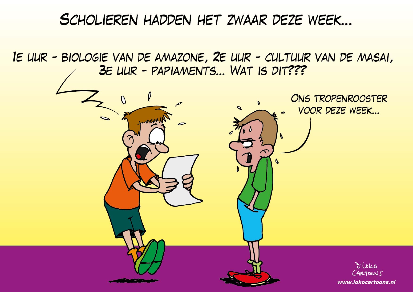 Scholieren hadden het zwaar deze week…