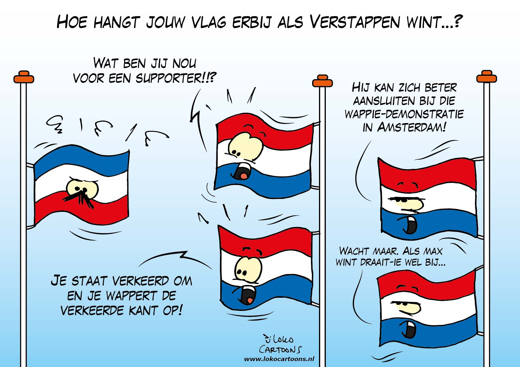Hoe hangt jouw vlag erbij als Verstappen wint…?