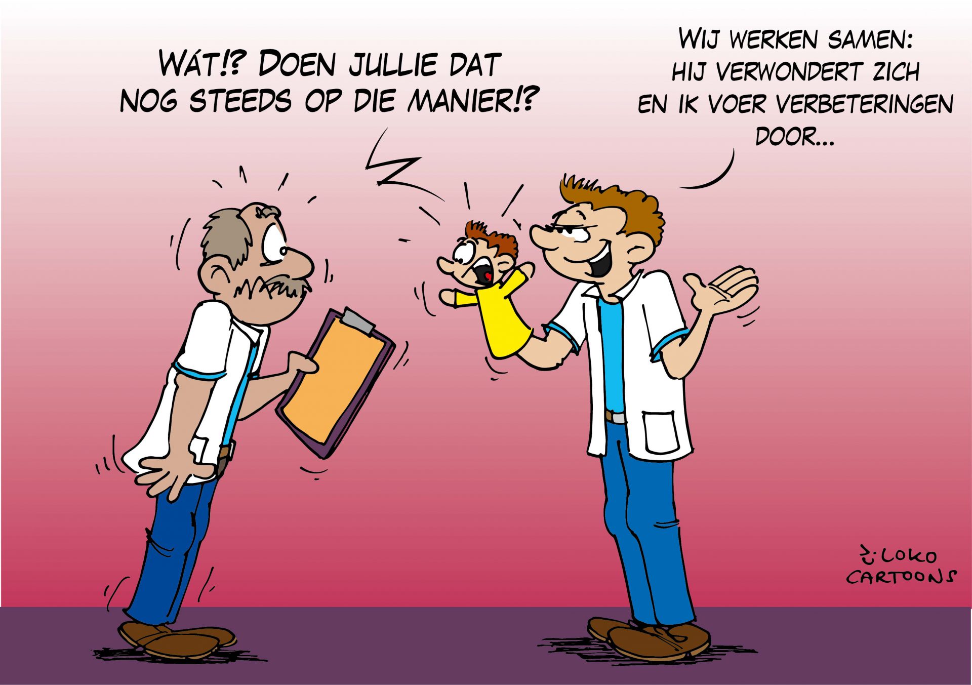 Cartoon 2 - Verwonderen & verbeteren - Loko Cartoons