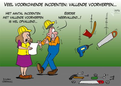 arbo veiligheid bijeenkomst cartoonverslag Loko Cartoons omgeving Nijmegen Arnhem