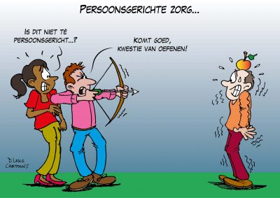 cartoonverslag live cartooning zorg zorginstelling Loko Cartoons omgeving Nijmegen Arnhem